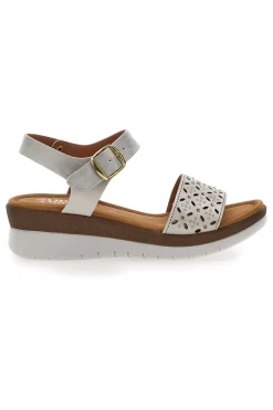Sandali Bianchi Perlati con Platform 7194P-LINEA COMODA Discount