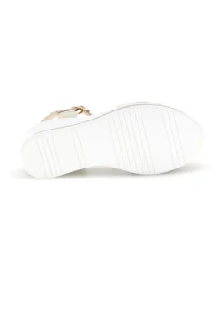 Sandali bianco zeppa cinturino regolabile E485-ENERGY Hot