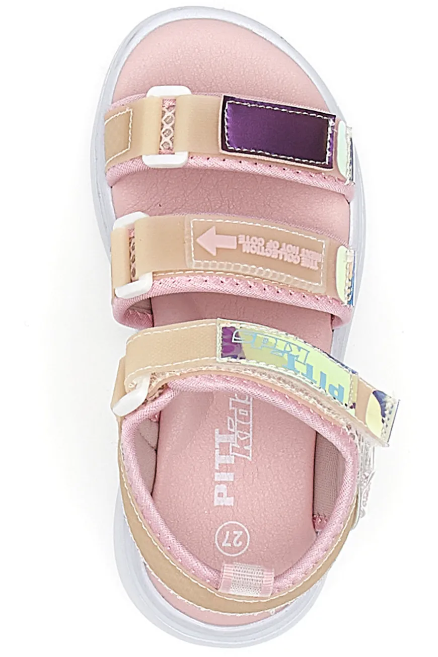 Sandali Bimba Rosa Con Strappo in Velcro Pitt Kids 2208903