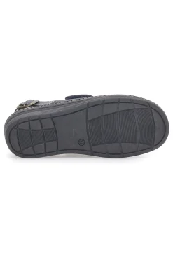 Sandali Blu con Cinturino e Sottopiede in Pelle 182-PRIMA RIGA Hot