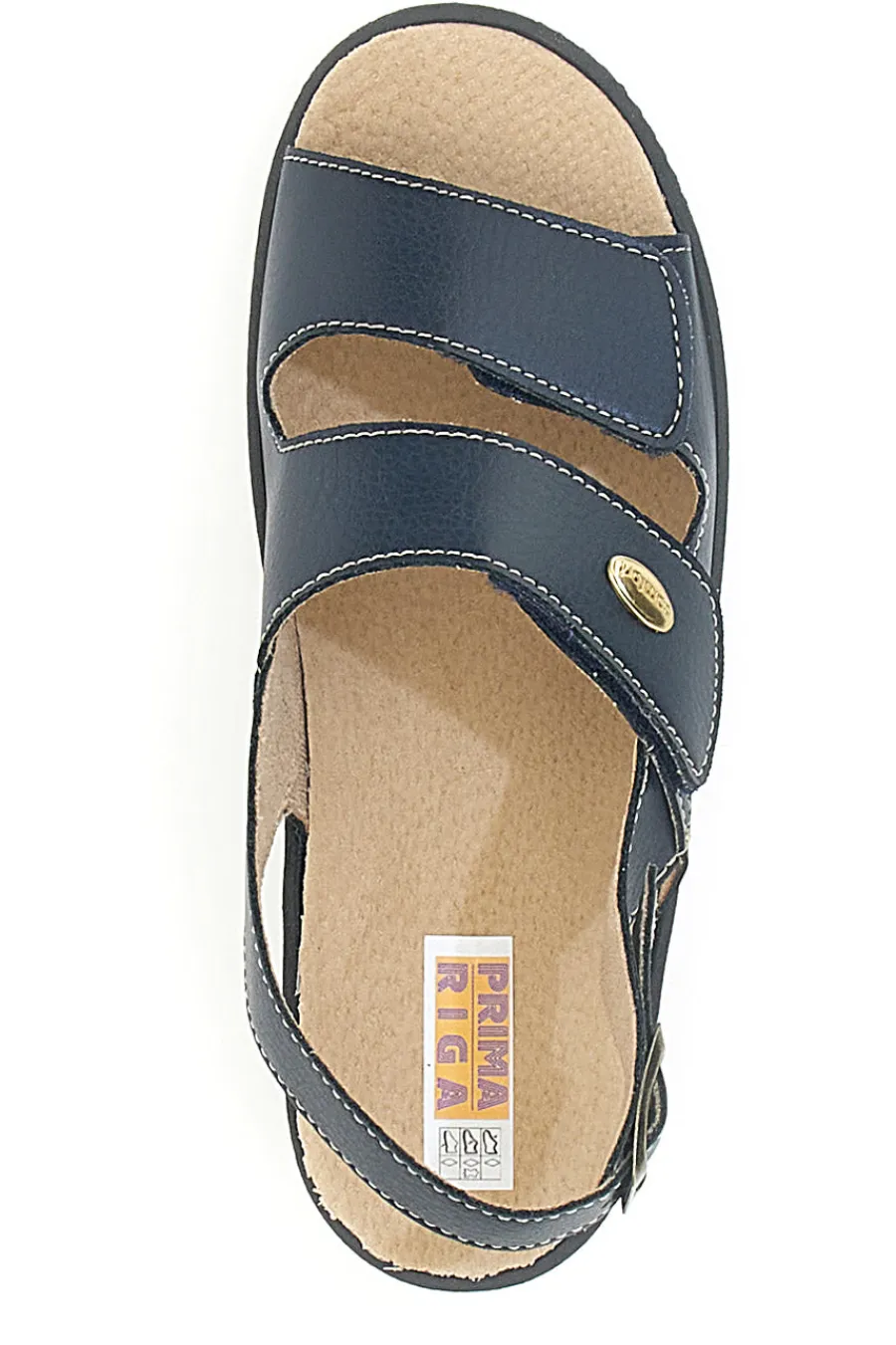 Sandali Blu con Cinturino e Sottopiede in Pelle 182-PRIMA RIGA Hot
