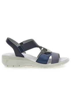 Sandali Blu Con Elastici Laterali Made In Italy 7573505417109-IMAC