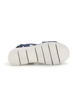 Sandali blu con fasce intrecciate e velcro The 24001A-FIRST ACTIVE