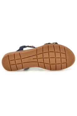 Sandali blu con fascette intrecciate e dettagli decorati 22139-QUANNA MELL Hot