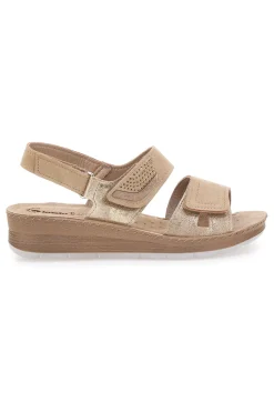 Sandali Blu con Fascia a Velcro e Sottopiede in Pelle 61 FC-INBLU Online