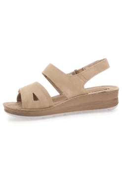 Sandali Blu con Fascia a Velcro e Sottopiede in Pelle 61 FC-INBLU Online