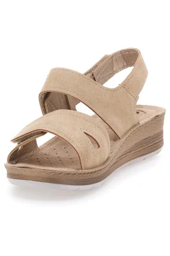 Sandali Blu con Fascia a Velcro e Sottopiede in Pelle 61 FC-INBLU Online