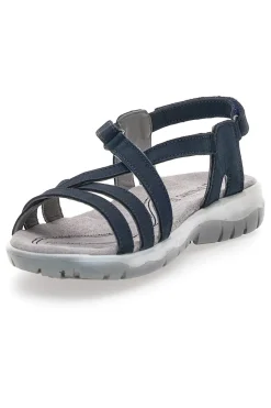 Sandali Blu Con Sottopiede in Vera Pelle 65-FLY DINAMIC Hot