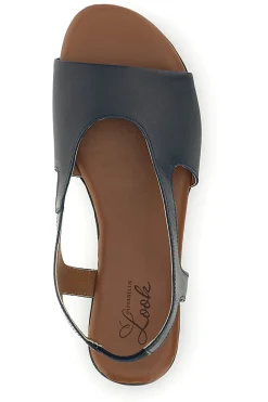 Sandali blu con tomaia in vera pelle 225620-PITTARELLO LOOK