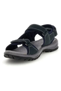 Sandali blu in vera pelle con strappi in velcro FD54-FLY DINAMIC Discount