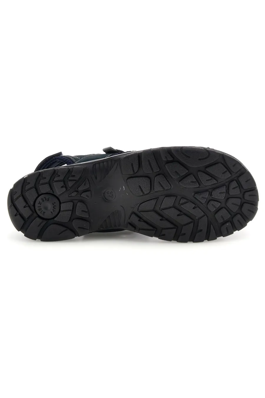 Sandali blu in vera pelle con strappi in velcro FD54-FLY DINAMIC Discount
