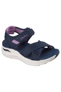 Sandali blu navy con fasce incrociate regolabili ARCH FIT 2.0 SANDAL FEELIN' BRIGHT-SKECHERS New