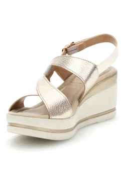 Sandali burro champagne con zeppa MK3313258-PITTARELLO LOOK Sale