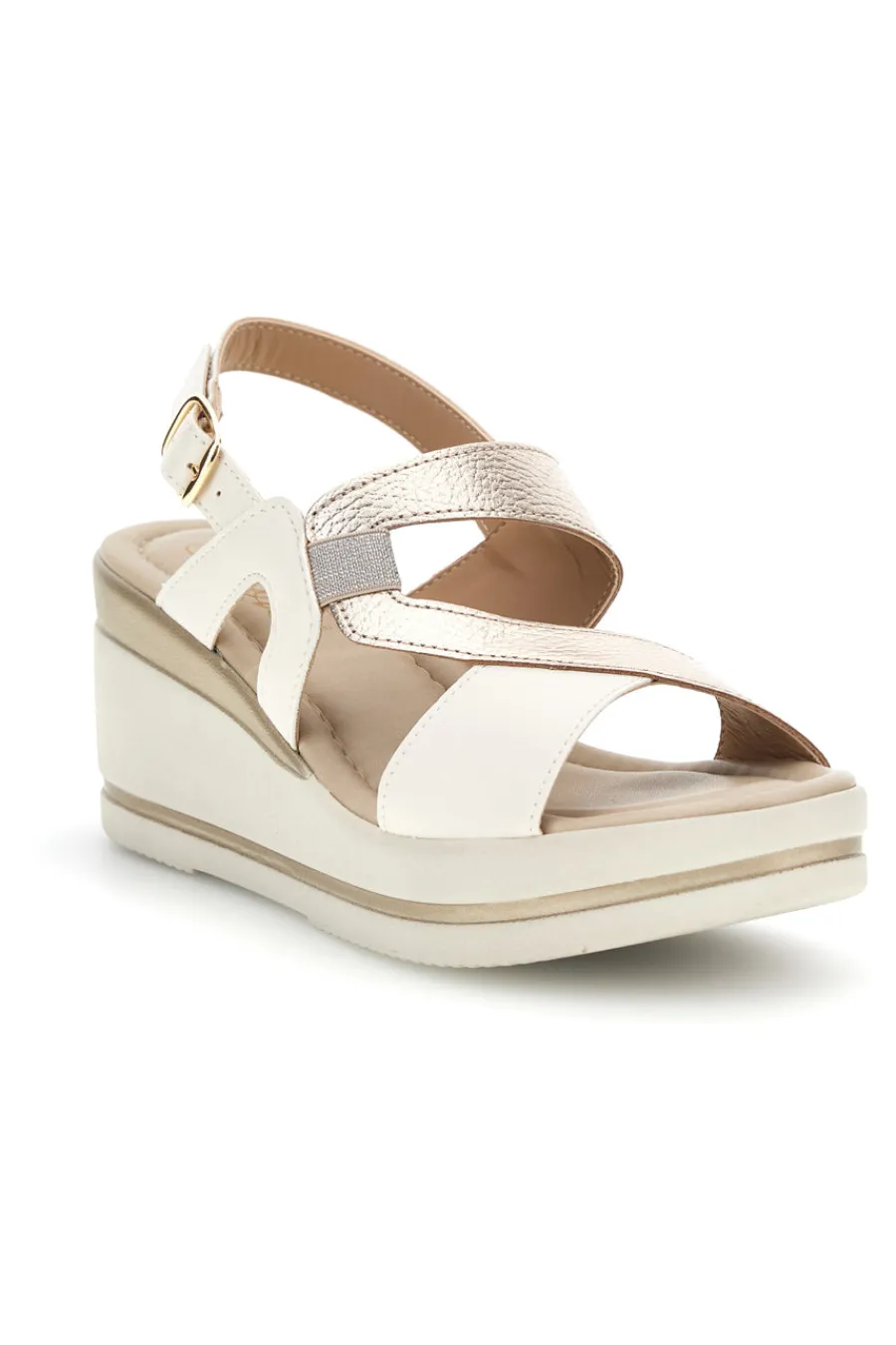 Sandali burro champagne con zeppa MK3313258-PITTARELLO LOOK Sale