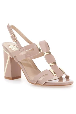 Sandali cipria con tacco intrecciati 231-LE HAVRE PARIS Clearance