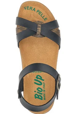 Sandali con Fibbie Neri 22310-BIO UP Outlet