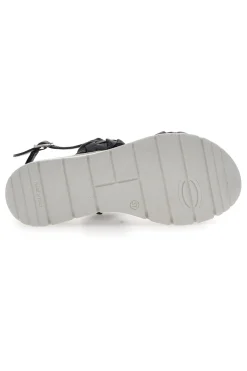 Sandali con Platform Nere Vera Pelle 81436-PITTARELLO ELITE