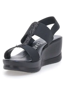 Sandali con Platform Neri da Donna 2210-MIO TEMPO Discount