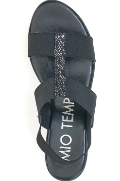 Sandali con Platform Neri da Donna 2210-MIO TEMPO Discount