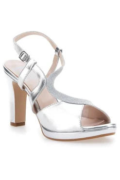 Sandali con Tacco Alto Argento 4580-PITTARELLO LOVE Discount