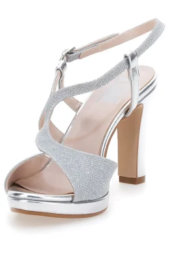 Sandali con Tacco Alto Argento 4580-PITTARELLO LOVE Discount