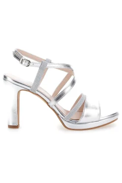 Sandali con Tacco argento 114-PITTARELLO LOVE New