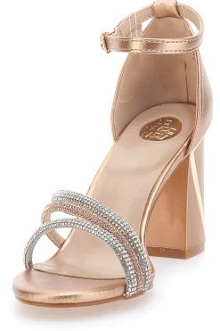 Sandali con tacco dorati e strass 233-LE HAVRE PARIS Sale