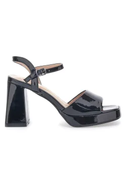 Sandali con Tacco Neri 12382-GALIA Outlet