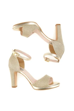 Sandali con tacco 672 Gold-PITTARELLO LOVE