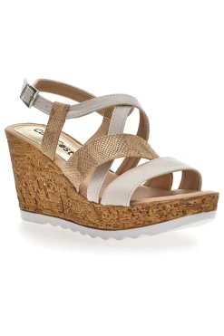 Sandali con Zeppa Cafè Cost 2778 Beige-CAFÈ COST Online