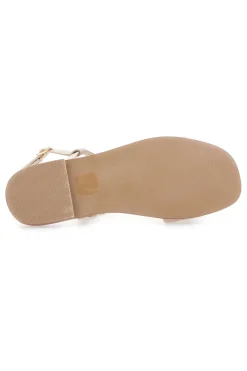 Sandali Crema Flat con Dettaglio Catena F251-FERRE' Hot