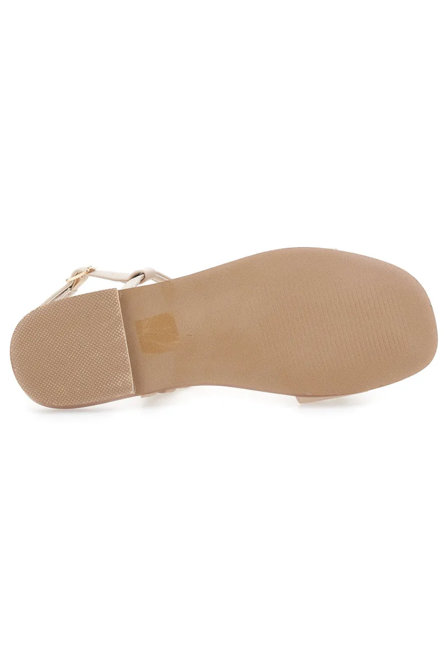 Sandali Crema Flat con Dettaglio Catena F251-FERRE' Hot
