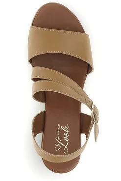 Sandali cuoio in vera pelle con cinturini e fibbia 243050-PITTARELLO LOOK Outlet