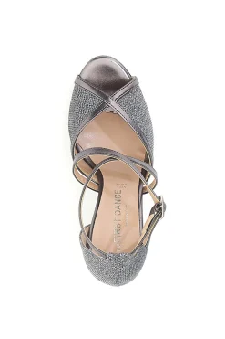 Sandali da Ballo Antracite Con Suola In Vera Pelle 4927-THE FIRST DANCE Clearance