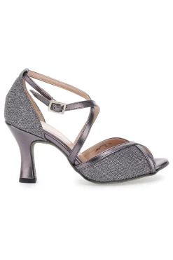 Sandali da Ballo Antracite Con Suola In Vera Pelle 4927-THE FIRST DANCE Clearance