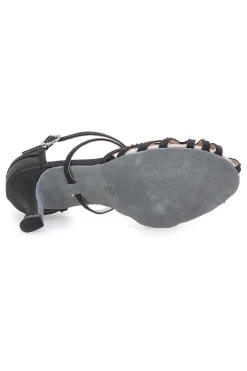Sandali Da Ballo Neri Con Suola In Pelle 1460406-MON DIEU New