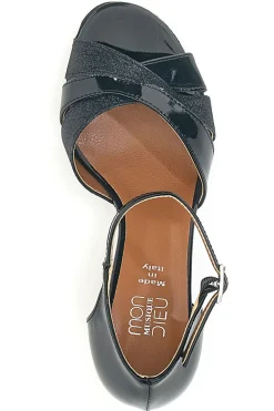 Sandali da ballo neri con tacco medio e suola in pelle 213-MON DIEU MUSIQUE Hot