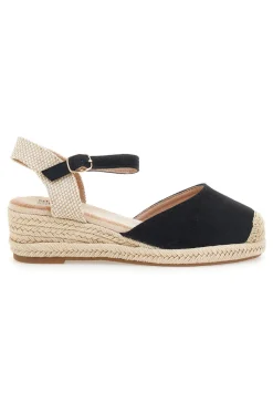 Sandali espadrillas da donna nere con zeppa in corda BL1-PITTARELLO SUN Best