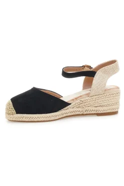 Sandali espadrillas da donna nere con zeppa in corda BL1-PITTARELLO SUN Best