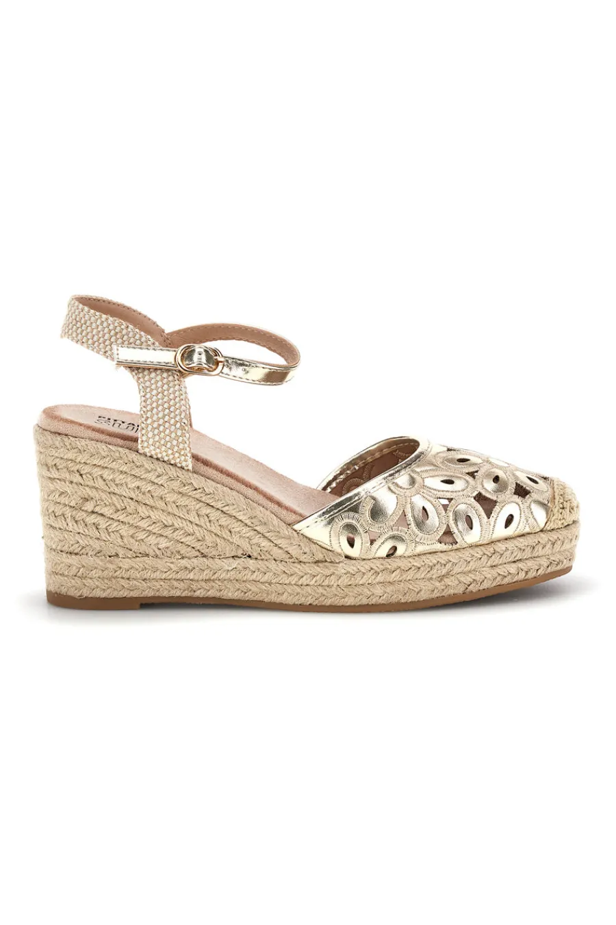 Sandali espadrillas Dorati con zeppa in corda Bl5-PITTARELLO SUN New