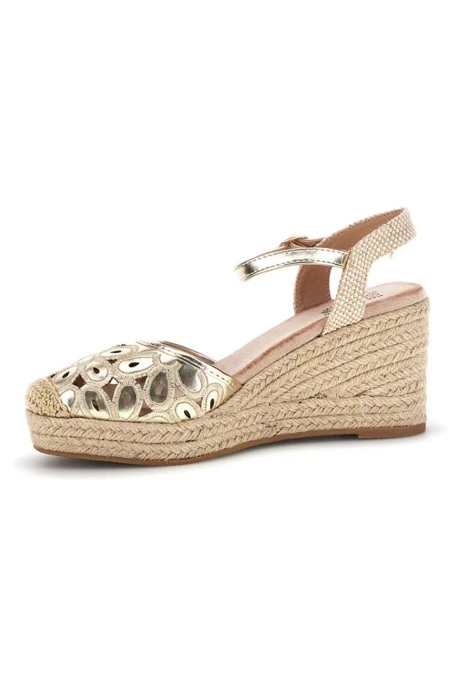 Sandali espadrillas Dorati con zeppa in corda Bl5-PITTARELLO SUN New