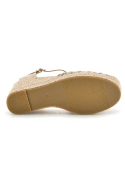 Sandali espadrillas con zeppa e cinturino P714-FUN BEACH
