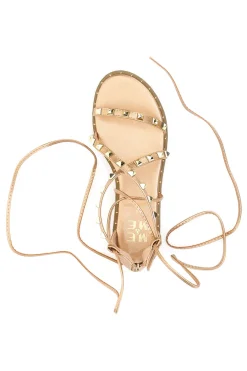 Sandali Flat alla Schiava Oro Rosa Con Inserti Metallici Me & Me 1531-ME u0026 ME Hot