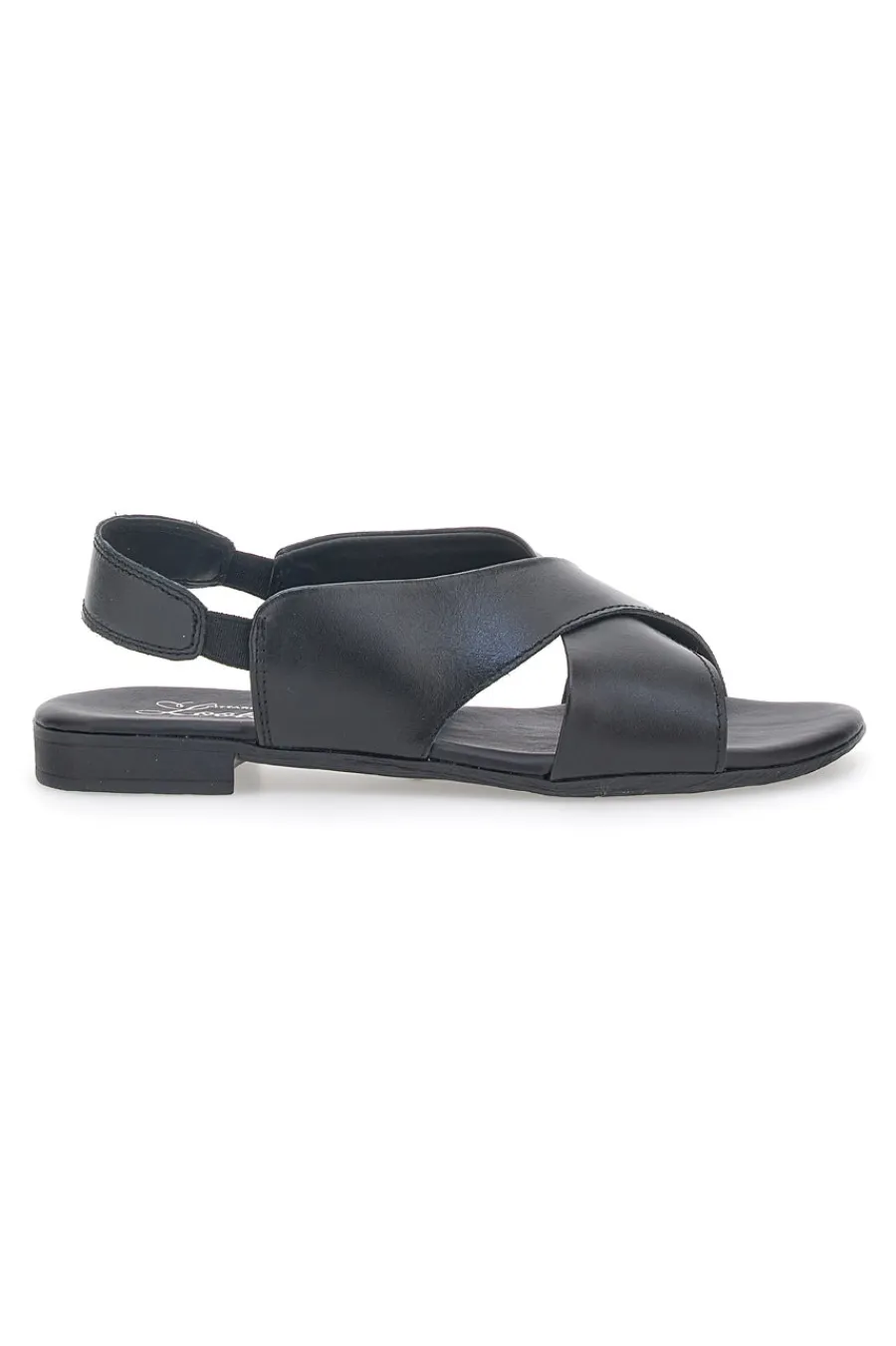 Sandali Flat Neri In Vera Pelle 225435-PITTARELLO LOOK Discount
