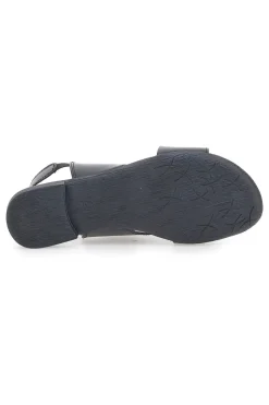 Sandali Flat Neri In Vera Pelle 225435-PITTARELLO LOOK Discount