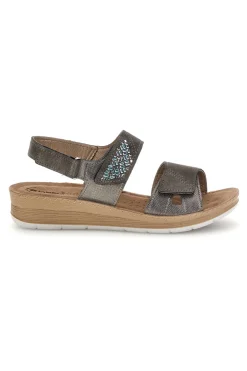 Sandali grigi con plantare anatomico 66 FC-INBLU Discount