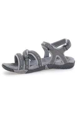 Sandali Grigi Con Strappi In Velcro 22066-OVERLAND Clearance