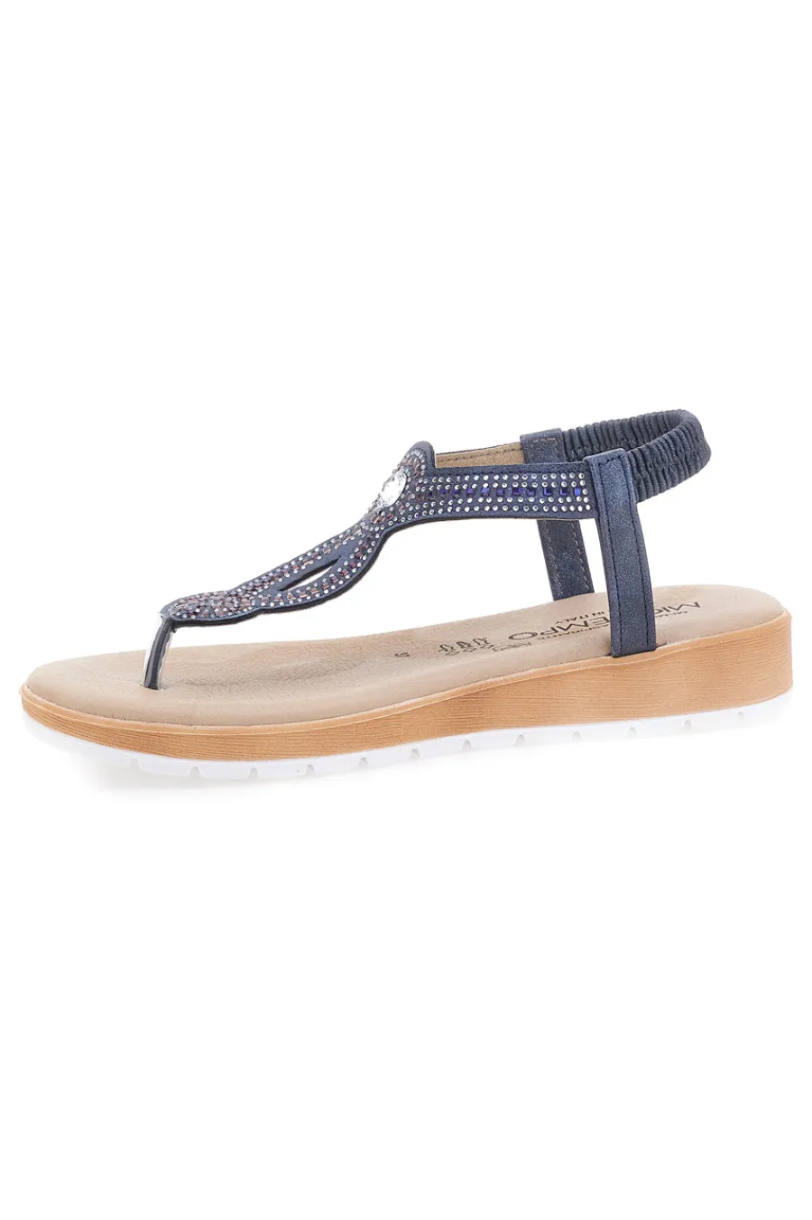 Sandali infradito blu con strass LR253421-MIO TEMPO Online