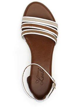 Sandali in Vera Pelle Bianchi-Marroni 243130-PITTARELLO LOOK Sale