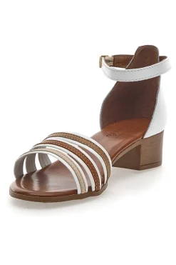 Sandali in Vera Pelle Bianchi-Marroni 243130-PITTARELLO LOOK Sale